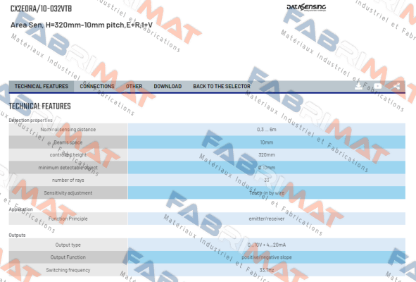 CX2E0RA/10-032VTB Micro Detectors / Diell (now Datasensing)