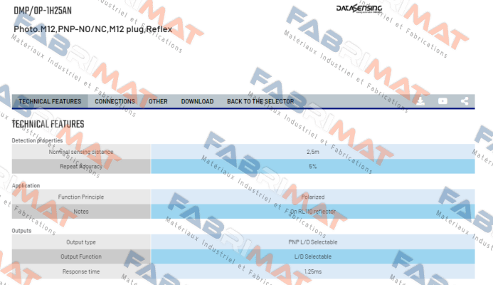 DMP/0P-1H25AN Micro Detectors / Diell (now Datasensing)