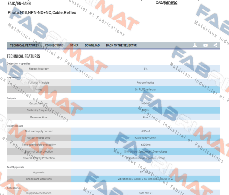 FAIC/BN-1A86 Micro Detectors / Diell (now Datasensing)