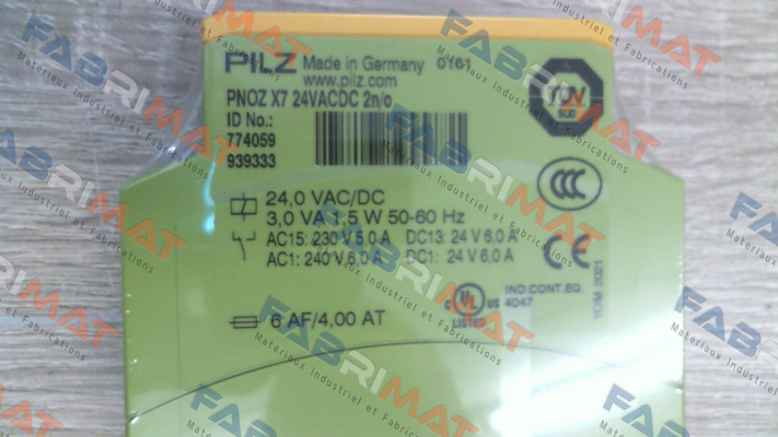 p/n: 774059, Type: PNOZ X7 24VACDC 2n/o Pilz