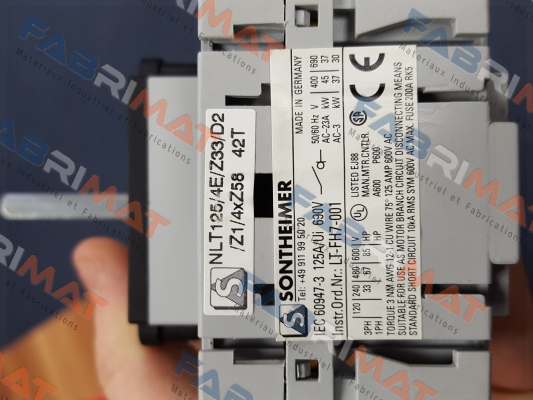 NLT125/4E/Z33-D2/1/4x58/62 Sontheimer